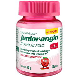 Junior-angin żelki na gardło od 4 lat smak truskawkowy 30 sztuk
