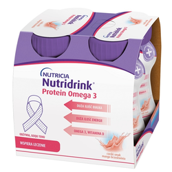 Nutridrink Protein Omega 3 rześki smak mango-brzoskwinia 4 x 125 ml