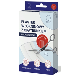 Ring Plaster Z Opatrunkiem Włókninowy Hipoalergiczny 1 m x 8 cm 1 sztuka