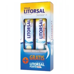 Zestaw Zdrovit Litorsal Senior tabletki musujące 20 sztuki + Zdrovit Litorsal Forte 24 tabletki