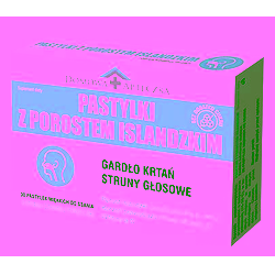 Domowa Apteczka Pastylki z Porostem Islandzkim 30 pastylek do ssania